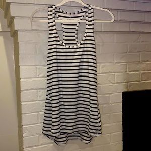 Athleta Navy/White Workout Tank Top